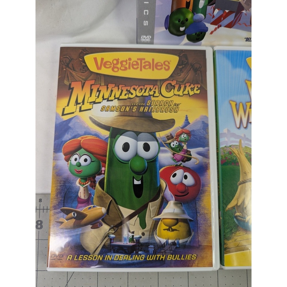 Veggie Tales DVD‎ Lot Toy Saved Christmas Minnesota Cuke Wizard of Ha's - Picture 3 of 7